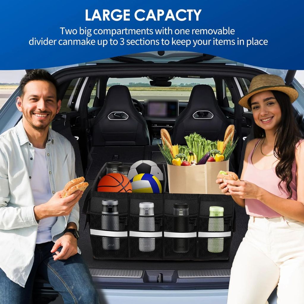 Organisateur de Coffre Pliable et Imperméable avec Multi-Compartiments – صندوق تنظيم الأغراض قابل للطي ومقاوم للماء - تنزوت