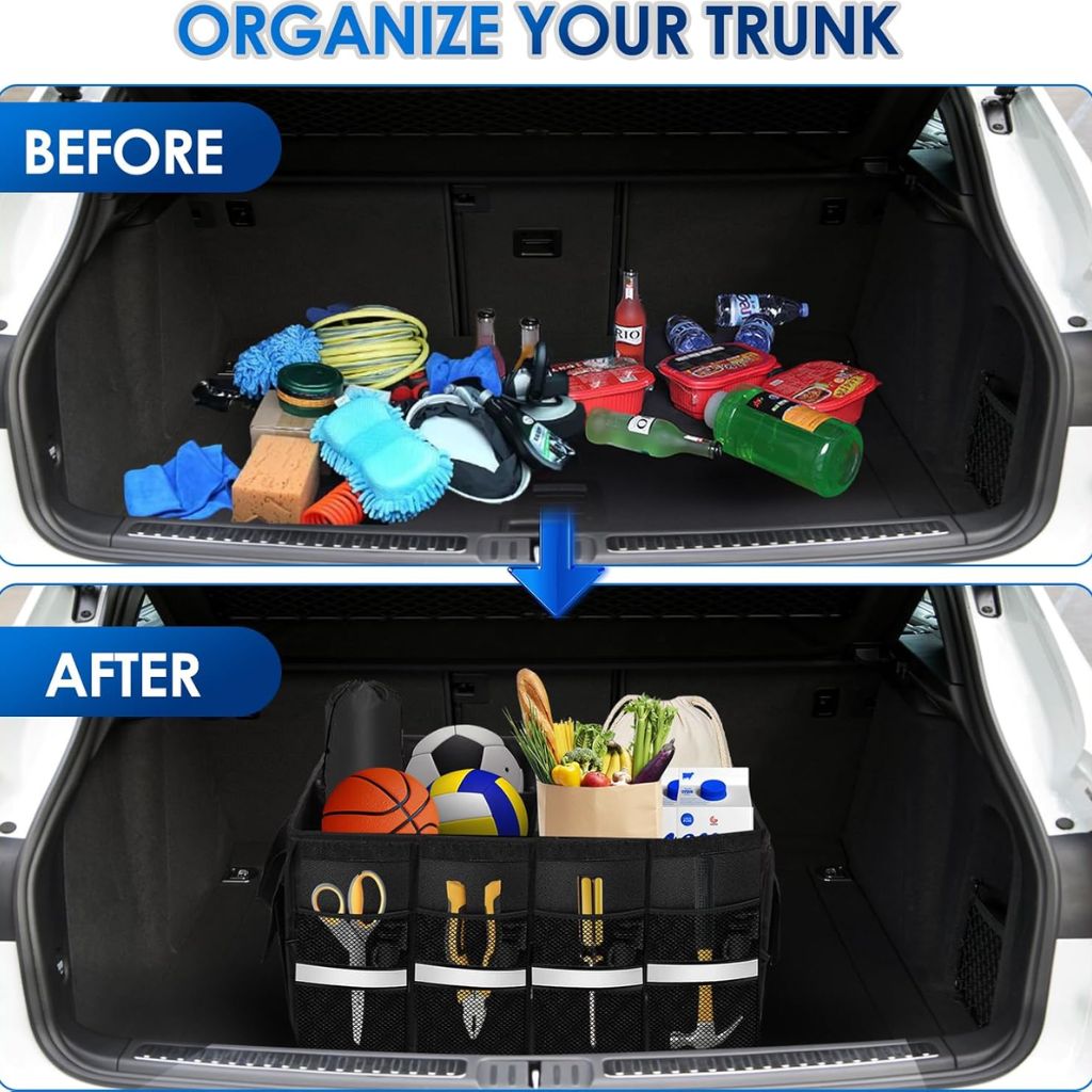 Organisateur de Coffre Pliable et Imperméable avec Multi-Compartiments – صندوق تنظيم الأغراض قابل للطي ومقاوم للماء - تنزوت