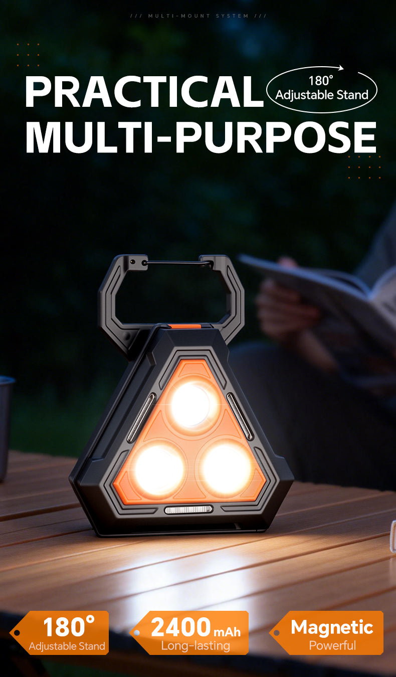 Lampe de Travail Portable pour Multi-usages Base Magnétique Rechargeable USB - مصباح محمول متعدد الوظائف بقاعدة مغناطيسية
