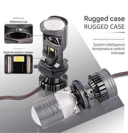 Mini Loupe Laser T90 H4 140W et Phares LED 6000K - كشافات ليد للسيارات بقوة 140 واط وإضاءة بيضاء 6000 كلفن