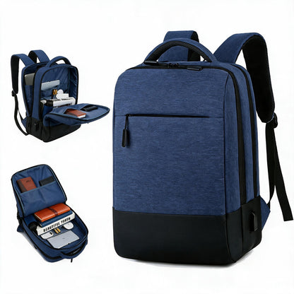 Sac à Dos Ordinateur Portable Multifonctionnel avec Port de Charge USB Grand Volume SACHM07BL - حقيبة ظهر متعددة الاستخدامات للكمبيوتر المحمول والعمل