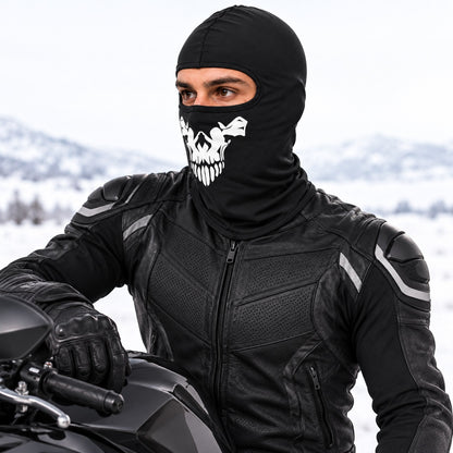 Cagoule d’Hiver Élastique avec Motif Crâne – قناع شتوي لسائقي الدراجات