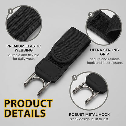Ceinture Élastique Sans Boucle avec Crochets Métalliques - حزام سروال مطاطي بدون إبزيم بخطافات معدنية