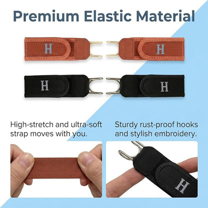 Ceinture Élastique Sans Boucle avec Crochets Métalliques - حزام سروال مطاطي بدون إبزيم بخطافات معدنية