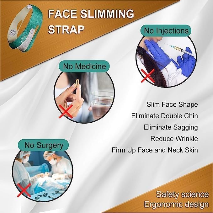 Ceinture de LIFTING du Visage et Mentonnière V-Line Anti-Rides - حزام شد الوجه والذقن وتحديد الفك