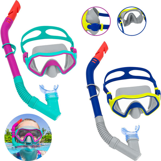 Bestway Masque et Tuba Crusader pour Jeunes Enfants à partir de 7 Ans 24025