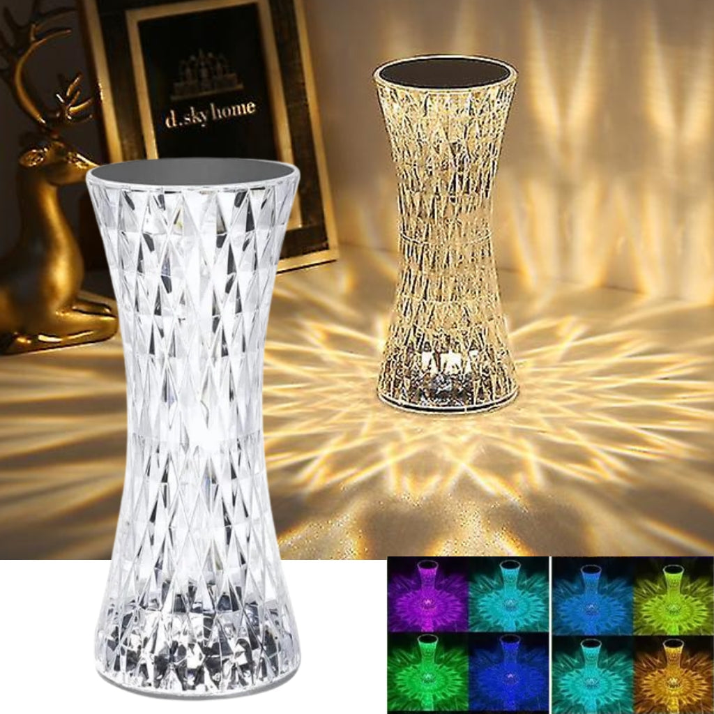 lampe de table en cristal sans fil Tactile Rgb pour chambre تنزوت