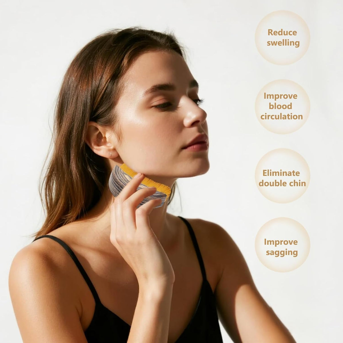 Brosse de Massage Lymphatique pour Visage et Mâchoire - فرشاة مساج للوجه وتحديد الفك