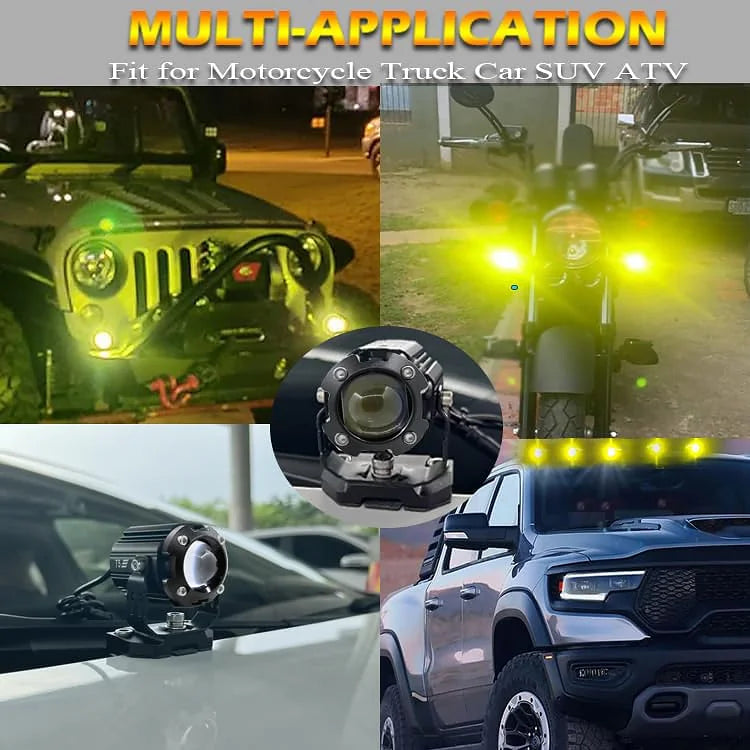 Pack Projecteur de moto Super Lumineux Double Couleur 3800K-6500K - حزمة المصابيح الأمامية للدراجات النارية ذات اللون المزدوج فائقة السطوع