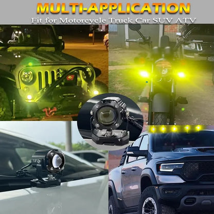 Pack Projecteur de moto Super Lumineux Double Couleur 3800K-6500K - حزمة المصابيح الأمامية للدراجات النارية ذات اللون المزدوج فائقة السطوع