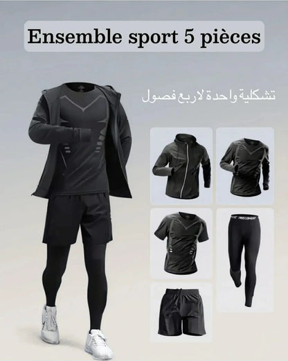 Ensemble de Sport Homme 5 Pièces Un Seul Ensemble Pour Les 4 Saison -بدلة رياضية رجالية متكاملة 5 قطع