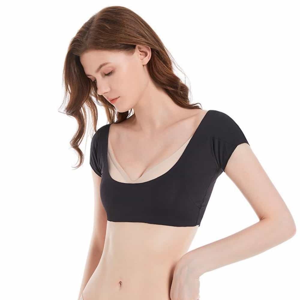 Coussinets de sudation en forme de t-shirt Réutilisables et lavables Pour les aisselles