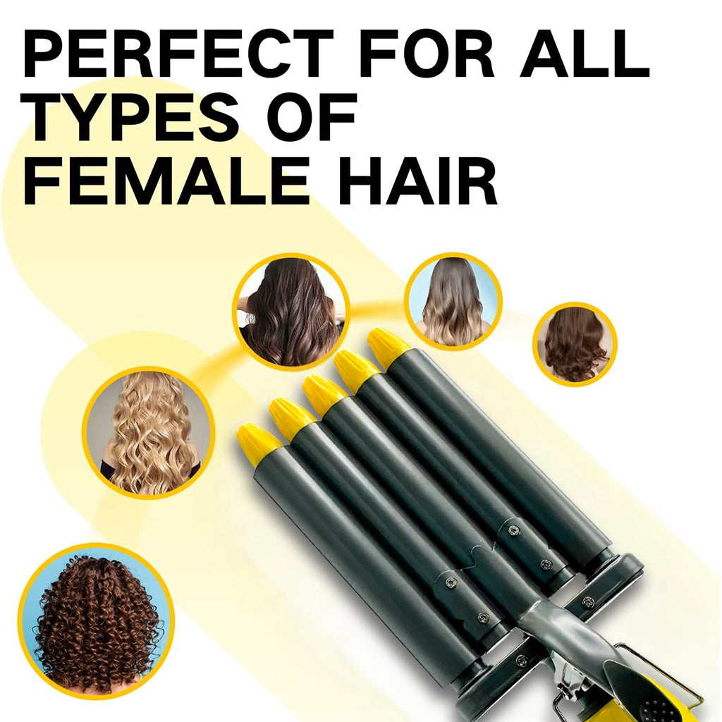 Enzo Fer à Friser Professionel en Céramique à 5 Barils – مجعد شعر أصلي من إينزو