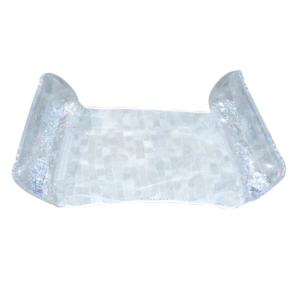 Hamac de Piscine Flottant Multifonction 4en1 Design Glitter, Confort Aquatique - أرجوحة المسبح العائمة والمريحة 4 في 1 بنسيج شبكي متين