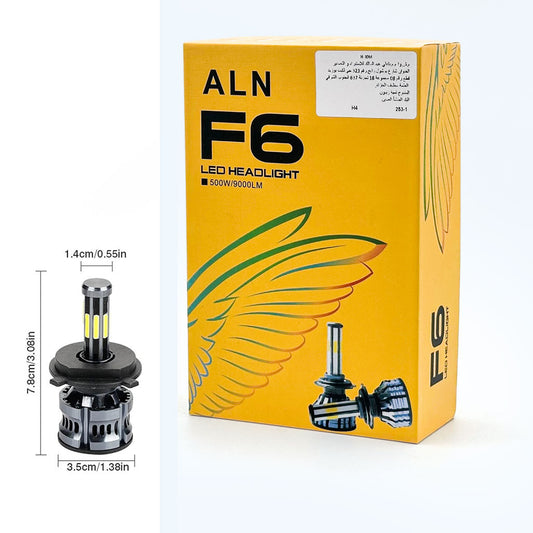 Kit Lampe de phare F6 H4 LED 6 Directions 6500K - مصابيح إضاءة أمامية للسيارات