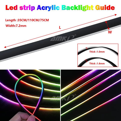 Kit d'Éclairage d'Ambiance LED RGBIC Acrylic pour Voiture - إضاءة محيطية أكريليك للسيارات مع تحكم ذكي