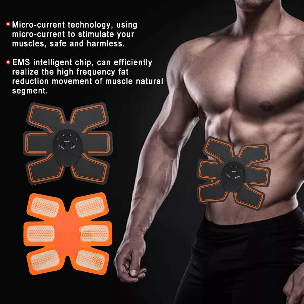 Ceinture de Musculation Électrostimulation EMS Abdominaux et Minceur, 6 Modes - حزام التخسيس وتحفيز العضلات الكهربائي الذكي