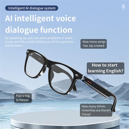 Lunettes Connectées GS03 de Traduction IA et Audio Open-Ear Bluetooth 5.4 - نظارات المترجم الذكية بالذكاء الاصطناعي