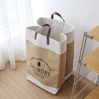 Grand panier à linge pliable en tissu domestique, rangement pour vêtements et jouets, grande capacité