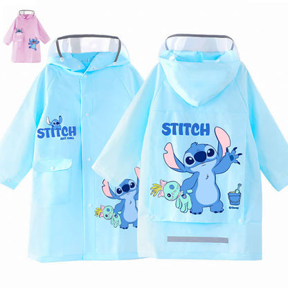 Imperméable Enfant Stitch avec Capuche et Protection pour Cartable - معطف مطر للأطفال برسومات ستيتش مع مكان مخصص للمحفظة المدرسية