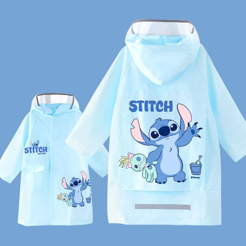 Imperméable Enfant Stitch avec Capuche et Protection pour Cartable - معطف مطر للأطفال برسومات ستيتش مع مكان مخصص للمحفظة المدرسية