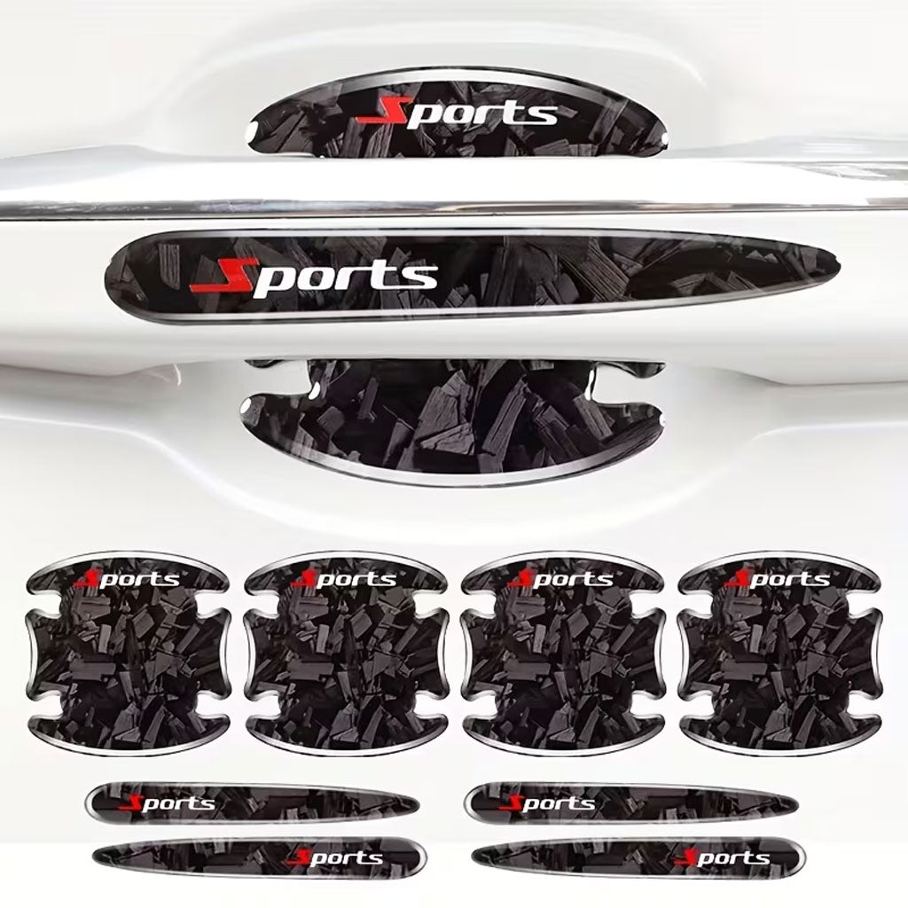 Autocollants de Poignée pour Porte de Voiture Protection Anti-Rayures 8Pcs