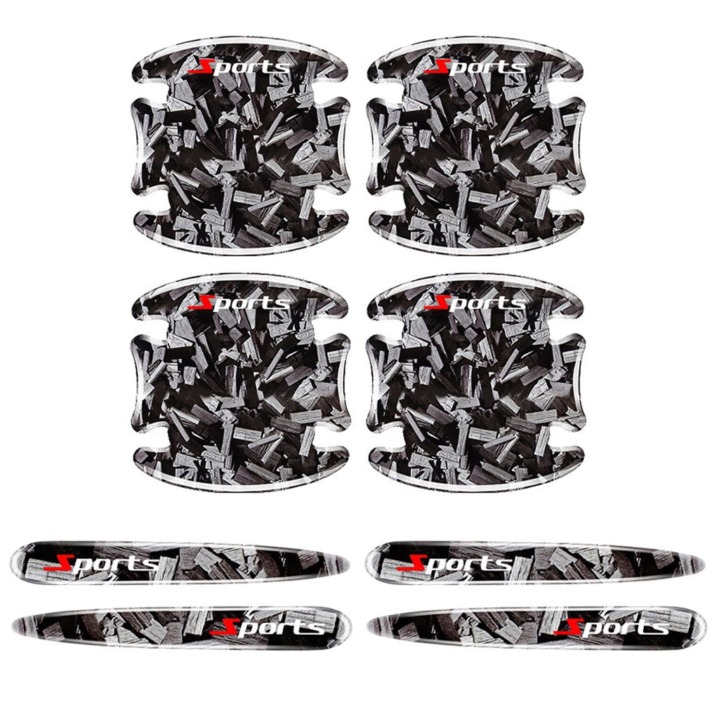 Autocollants de Poignée pour Porte de Voiture Protection Anti-Rayures 8Pcs