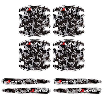 Autocollants de Poignée pour Porte de Voiture Protection Anti-Rayures 8Pcs