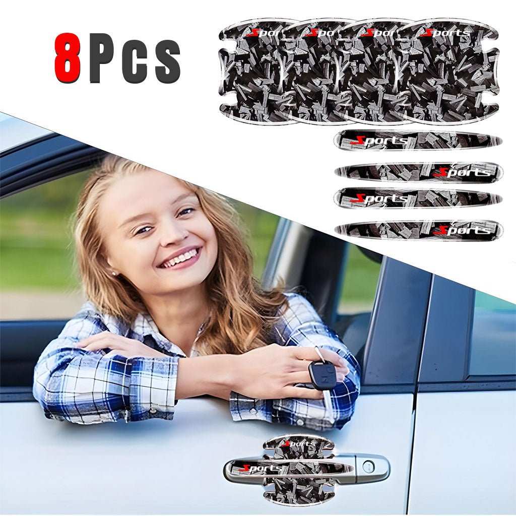 Autocollants de Poignée pour Porte de Voiture Protection Anti-Rayures 8Pcs
