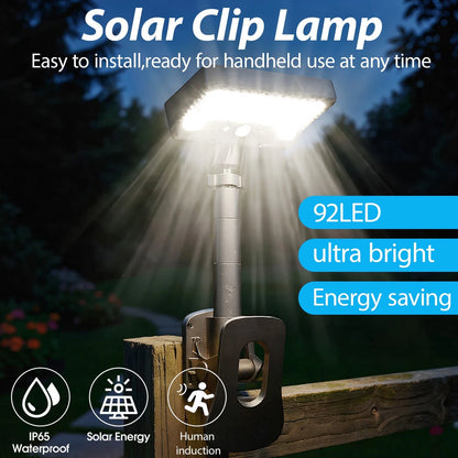 Applique murale solaire LED à Clip avec détecteur de mouvements YX-672L-1 - مصباح كشاف مع حساس حركة