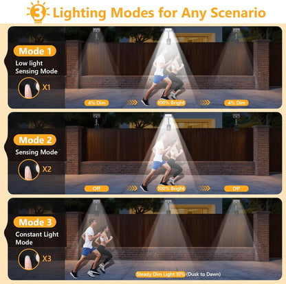 Applique murale solaire LED à Clip avec détecteur de mouvements YX-672L-1 - مصباح كشاف مع حساس حركة