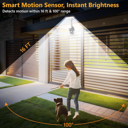 Applique murale solaire LED à Clip avec détecteur de mouvements YX-672L-1 - مصباح كشاف مع حساس حركة