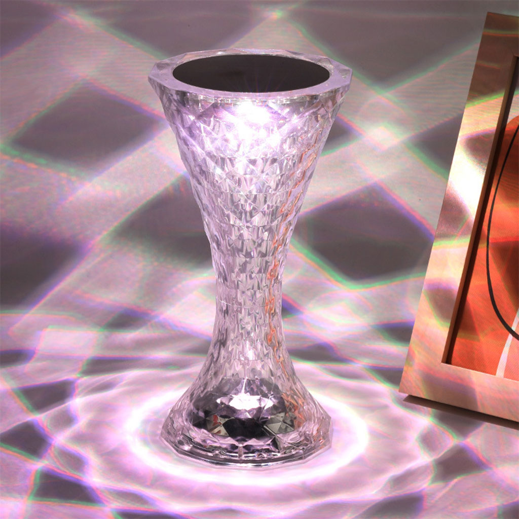 Lampe de table en cristal sans fil Tactile Rgb pour chambre V2