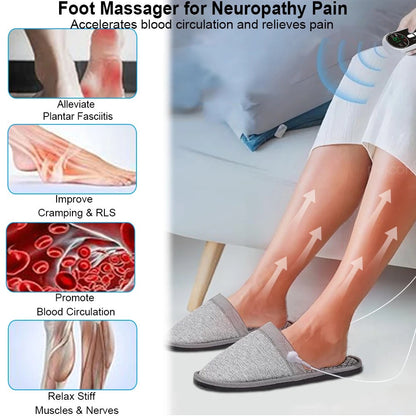 Pantoufles de massage USB pour thérapie électrique à impulsions