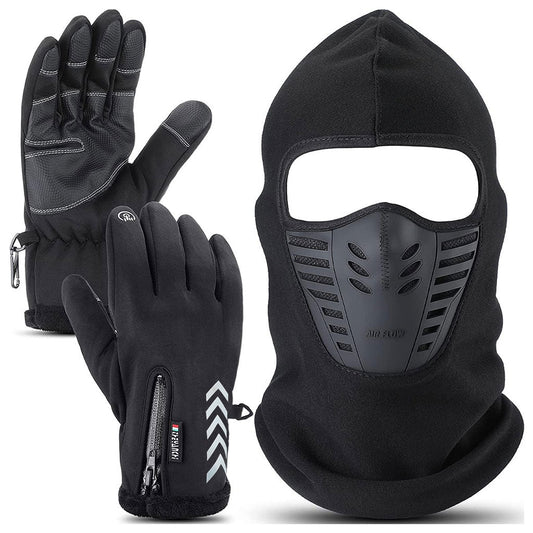 Pack Cagoule d’hiver Excefore avec gants thermiques pour écran tactile – طقم قناع وجه مع قفازات شتوية