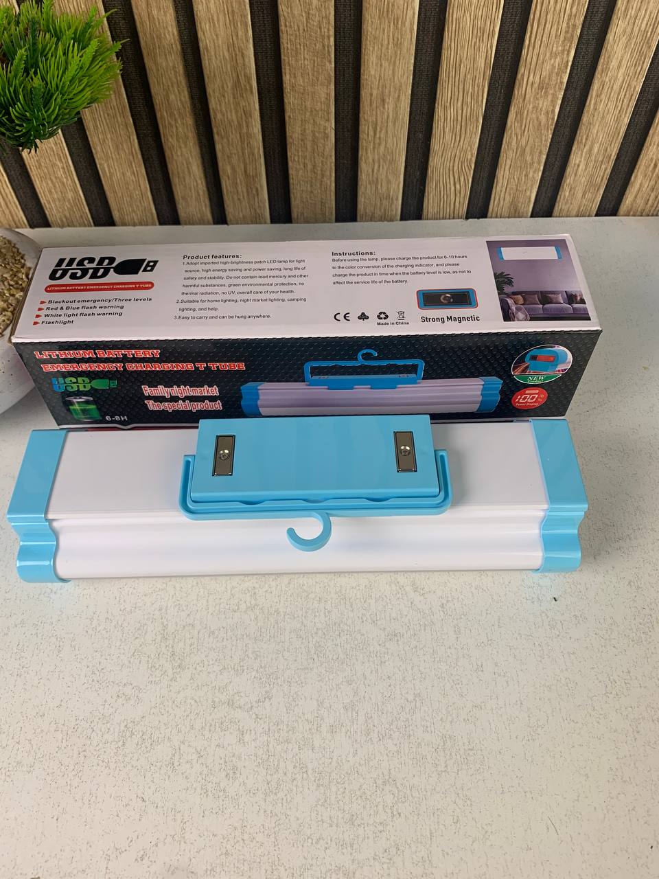 Lanterne de Camping 5-en-1 avec Power Bank GM 6000mAh - مصباح التخييم المغناطيسي متعدد المهام