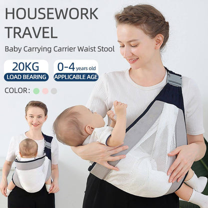 Écharpe à double usage pour nouveau-né 0-36M en tissu maillé