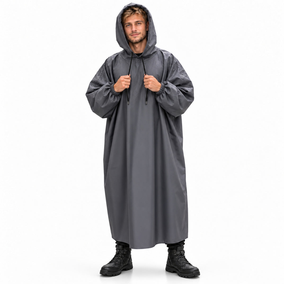 Poncho de Pluie à Capuche pour Conducteur de Vespa – معطف مطر طويل بقبعة لسائق السكوتر