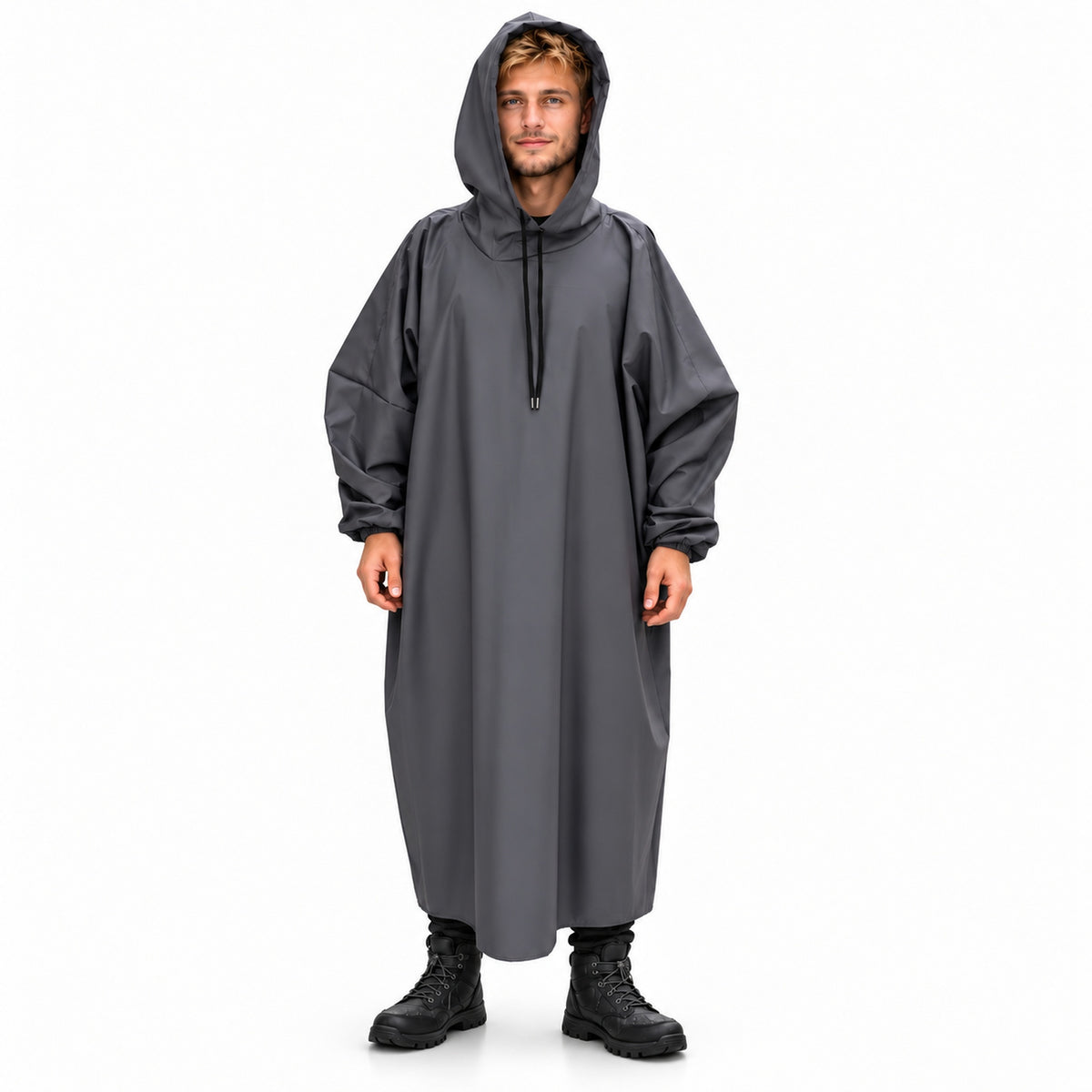 Poncho de Pluie à Capuche pour Conducteur de Vespa – معطف مطر طويل بقبعة لسائق السكوتر
