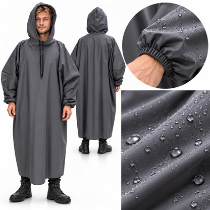 Poncho de Pluie à Capuche pour Conducteur de Vespa – معطف مطر طويل بقبعة لسائق السكوتر