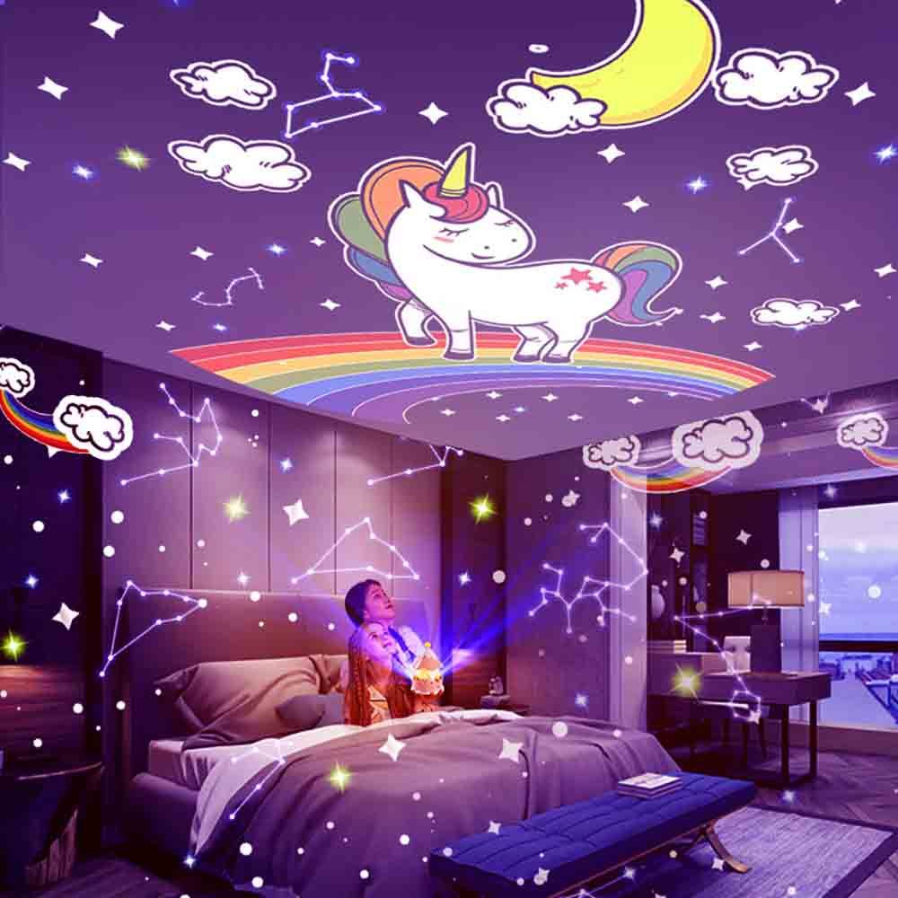 Projecteur Ciel Étoilé LED 360° avec 21 Films et Musique - مصباح إسقاط النجوم للأطفال مع 21 مشهدًا وموسيقى