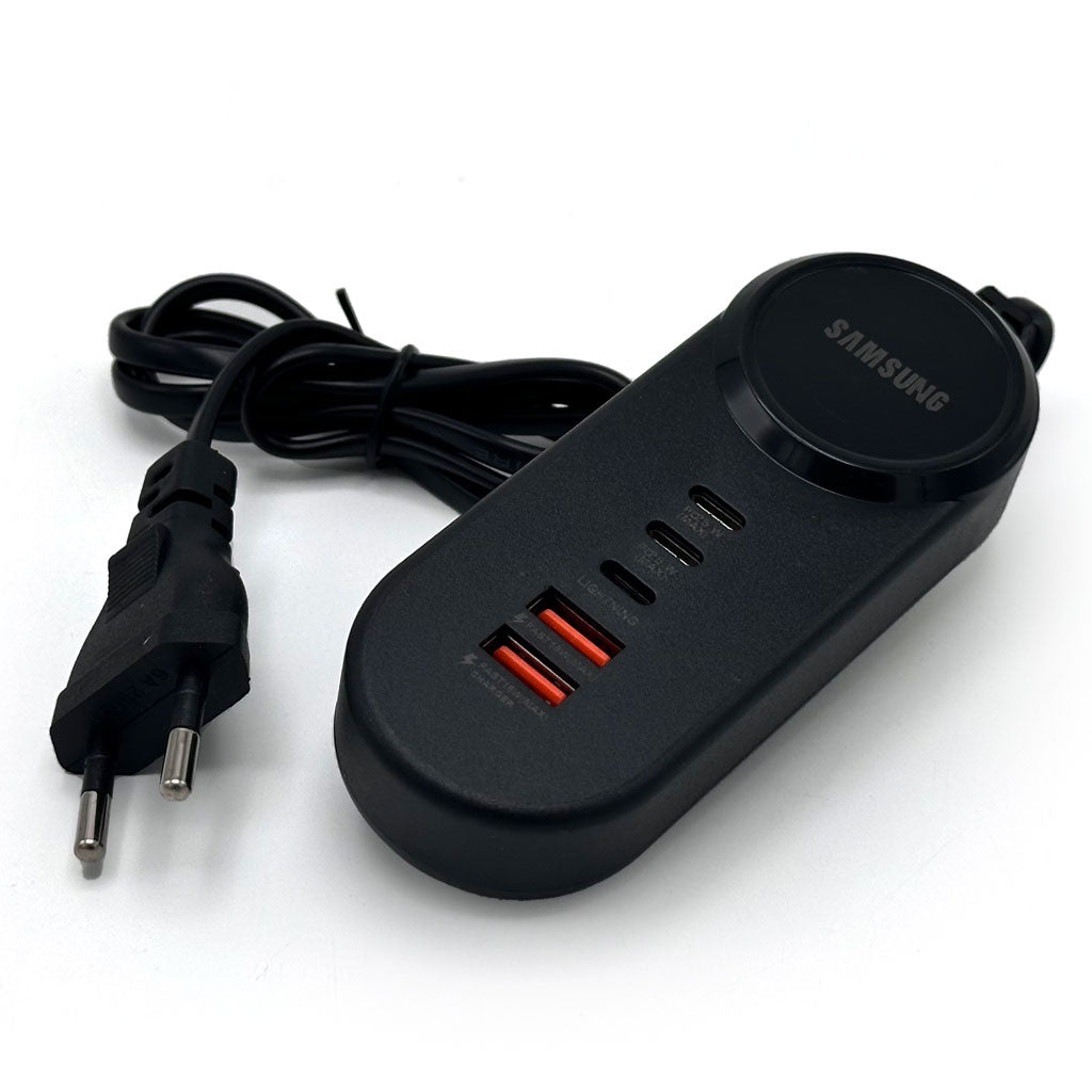 Power Socket Charge rapide Samsung, 25 W 5 Ports Type-C USB Lightning – مقبس شحن سريع سامسونغ