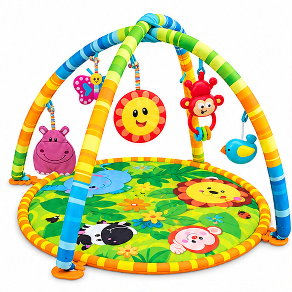 Tapis d’Éveil et d’Activités pour Bébé avec Arches 75×50 cm - بساط لعب وأنشطة للرضع بأقواس وألعاب معلّقة