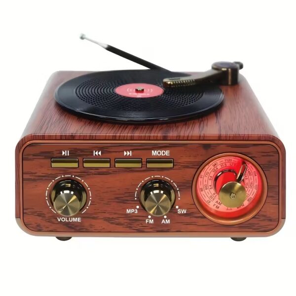 Haut Parleur et Radio tourne-disque vintage Bluetooth Sans Fil – مكبر صوت بلوتوث على شكل راديو تنزوت