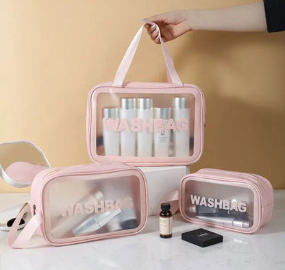 Pack 3 Pcs Sacs de toillete trousse à cosmétiques, trousse de maquillage, trousse de toilette étanche